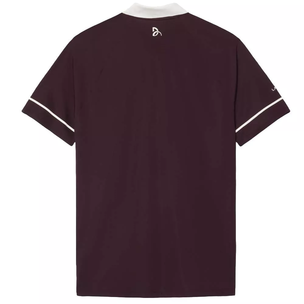 Polo Lacoste Tennis Novak Djokovic On Court Marron / Blanc